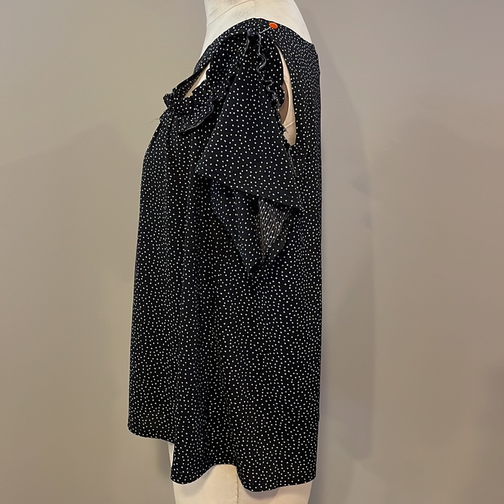 Lauren Conrad split sleeve polka dot blouse - Picture 4 of 7